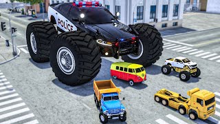 Un Concurso De Coches 🚒🚔🚑Ruedas grandes para coches  quien gano esta carrera [upl. by Darrelle522]