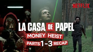 Money HeistLa Casa de Papel Parts 13  Official Recap [upl. by Odnalor]