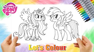 Coloring My Little Pony  Coloring Pages My Little Pony  Coloring Princess Cadance MLP [upl. by Ahsia]