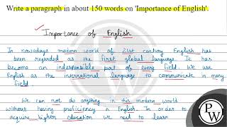 Write a paragraph in about 150 words on Importance of English Importance of English In nowadays [upl. by Keven967]