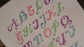 how to write in fancy letters with pattern  for beginners [upl. by Issak66]