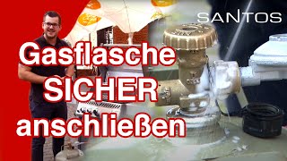 Gasflasche am Gasgrill sicher anschließen  Mit Test und Tipps  Tipps zum Grill [upl. by Yenmor242]