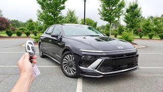 2024 Hyundai Sonata Hybrid Limited Start Up Walkaround Test Drive and Review [upl. by Narahs329]