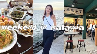 WEEKEND IN JOHOR BAHRU VLOG day trip to desaru BEST seafood place MEGA mall what i eat in JB [upl. by Tamra898]