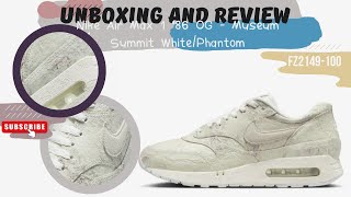 Nike Air Max 1 86 OG Museum Masterpiece FZ2149100 Summit WhitePhantom [upl. by Alistair]