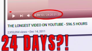 Worlds longest video on YouTube ever 25 days  596 Hours shorts [upl. by Ahsrop111]