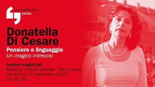 Donatella Di Cesare  Pensiero e linguaggio  festivalfilosofia 2023 [upl. by Atims]