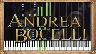 Andrea Bocelli  Time to say goodbye  Con Te Partiro PIANO TUTORIAL Cover Synthesia [upl. by Sabian555]