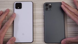 Google Pixel 4 XL vs iPhone 11 Pro Max  Speed Test [upl. by Acemat]