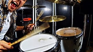 Lunatic Drumming Tom Tom Drum Beats With LP Jam Block [upl. by Ahsiruam]