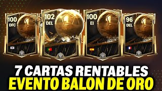 7 MEJORES CARTAS RENTABLES PARA COMPRAR DEL EVENTO BALON DE ORO  FC 25 MOBILE [upl. by Reube]