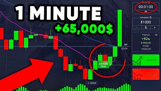 REAL PROFIT 65000 with CRAZY 1MINUTE STRATEGY  Binary options  Pocket option trading strategy [upl. by Mccutcheon404]