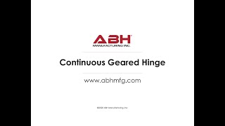 Continuous Geared Hinges [upl. by Eednar]