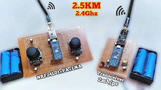 DIY 24Ghz  Remote Controller 2KM Using NRF24L01PANLA ✓ [upl. by Lussier]