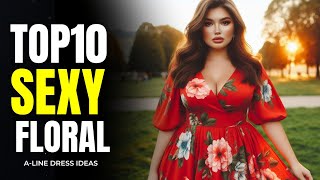 Top 10 Floral ALine Dresses for PlusSize Women  Trendy Styles for All Occasions [upl. by Nodearb411]