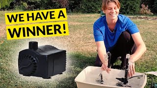 Electric vs solar fountain pump test  best solar fountain pump with battery backup [upl. by Atiekahs422]