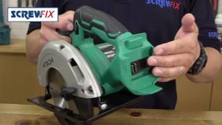 Screwfix  HITACHI C18DGLW4 165MM 18V LIION CIRCULAR SAW  BARE [upl. by Tlevesor732]