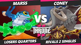 The Throne 2 TOP 8  Marss Ranno Vs Coney Loxodont Rivals of Aether 2  RoA2 [upl. by Zebaj]