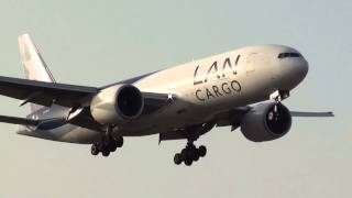 Lan Cargo Boeing 777200F N774LA Landing Malaga LEMG [upl. by Naltiac813]