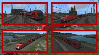 Train Simulator 2022  West Rhine Köln to Koblenz  Doppelstockwagen and DB BR1460  The Day Shift [upl. by Annawad]