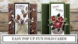 Fun Fold Pop Up Card  Seasons Blessings Stampin Up [upl. by Aryas150]