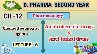 Anti tubercular drugs  Anti fungal drugs  DOTS  CH12  L6  Pharmacology  DPharm second year [upl. by Liss810]