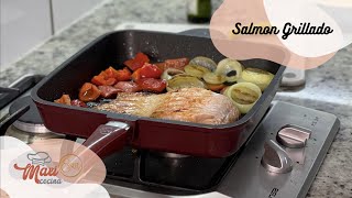 Salmon Grillado en Bifera Marsala Essen [upl. by Nekciv723]