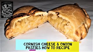 Cornish Cheese amp Onion Pasties How to Recipe Demonstration at Bakery [upl. by Aneehsyt]