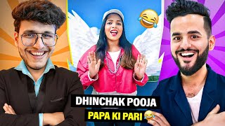 Try Not To Laugh vs My Brother Dhinchak Pooja Papa ki Pari Edition [upl. by Esma246]