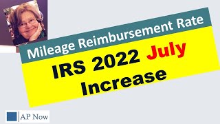 IRS Increases Mileage Reimbursement Rate MidYear Adjustment [upl. by Quiteris]