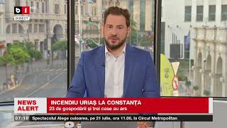 INCENDIU URIAȘ LA CONSTANȚAȘtiri B1TV11 iulie 2024 [upl. by Emearg]