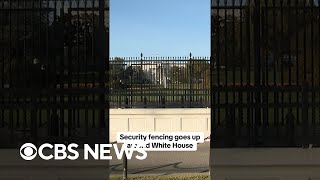 Security fencing goes up around White House shorts [upl. by Aroved]