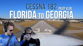 First Time Flying A CESSNA 182  Autopilot Engaged  Pilot VLOG [upl. by Atirys]