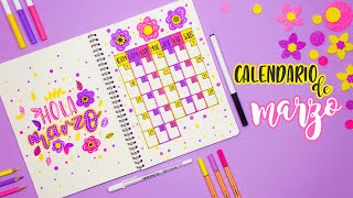 Haz tu calendario de MARZO  BULLET JOURNAL IDEAS [upl. by Fedak562]