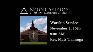 Noordeloos CRC  November 3 2024 AM Service [upl. by Carl]