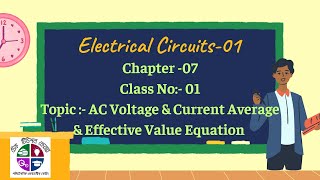 Average amp Effective value Equation Chapter 07Electrical Circuits 012nd Semester [upl. by Tiphanie]