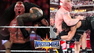 WWE WrestleMania Roman Reigns vs Brock Lesnar  The Bloodiest Match Ever In WWE History [upl. by Akimihs]