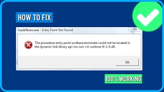 How to Fix Dynamic Link Library apimswincrtruntimel110dll Error in Windows 111087 [upl. by Pardner983]