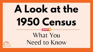 A Look at the 1950 US Census What You Need to Know [upl. by Enirehtac]