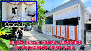 DIJUAL RUMAH CANTIK ELEGAN TIPE 4560  100  BANGUNAN BARU PERUM GRAHA PRIMA BARU BONUS AC 1 UNIT [upl. by Yeldoow959]