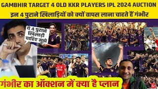 Gambhir Target 4 OLD KKR Players IPL 2024 Auction🧐।KKR Target Player 2024। Tyagi Sports Talk [upl. by Yren]