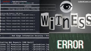 Eyewitness Error ❗🆘 Process unexpectedly closed with status 1 ❗ Geckodriverlog Permission Denied [upl. by Fenton168]