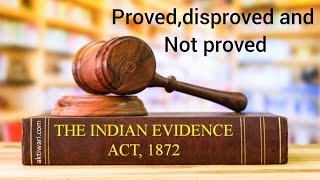 Proved disproved not proved  Indian evidence act  Malayalam [upl. by Lulita197]