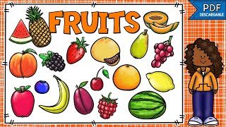 LAS FRUTAS EN INGLÉS Y ESPAÑOL  COMIDA EN INGLÉS Y ESPAÑOL [upl. by Alwitt442]