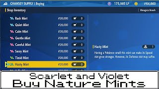 Pokemon Scarlet and Violet  Where to Buy Nature Mints for competitive Pokémon [upl. by Auberta]