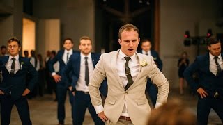 Groom Surprises Bride with Best Groomsmen Dance Ever [upl. by Mellins]