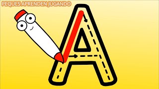 Aprende a escribir las letras del abecedario de la A a la Z Video para niños PequesAprendenJugando [upl. by Greenlee224]