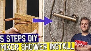 How to fit a mixer shower in 5 STEPS DIY VitrA Aquaheat Bliss [upl. by Yevreh]