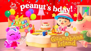 returning to guanabana on peanuts bday 🌺🥜 lets play animal crossing new horizons [upl. by Idette]