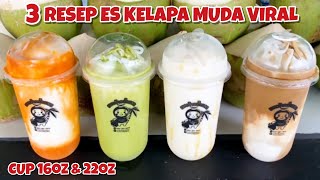 RESEP ES KELAPA MUDA VIRAL IDE JUALAN MINUMAN KEKINIAN [upl. by Leima]